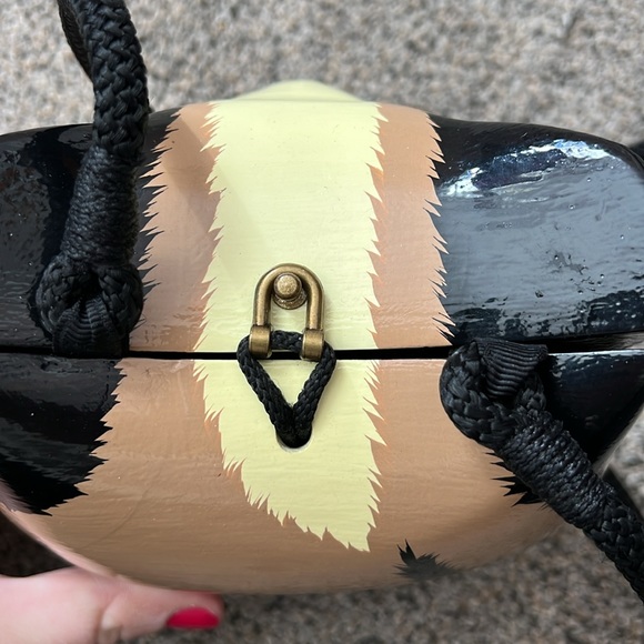 Vintage Timmy Woods Painted Cat Purse - Picture 5 of 9